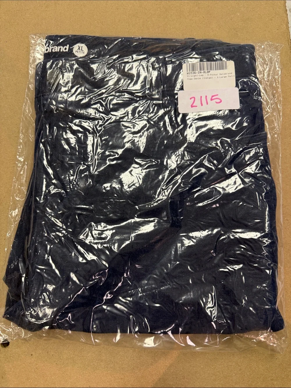 New Betabrand Indigo Straight 4 Pocket Yoga Denim Jeans XLarge Petite_2